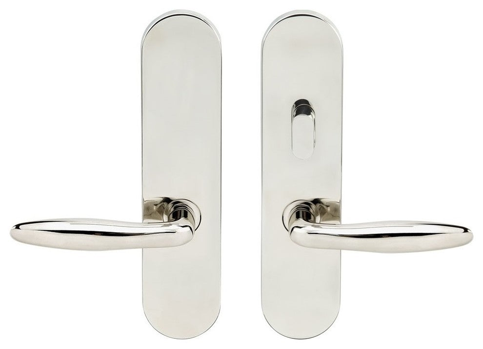 Summer Lever, Tubular Passage With Privacy Bolt, LH, Polished Stainless Steel