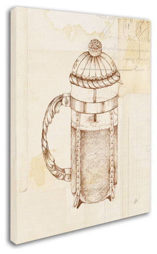 Daphne Brissonnet 'Authentic Coffee II' Canvas Art, 32"x24"