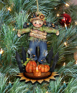 No Crows Scarecrow Ornament