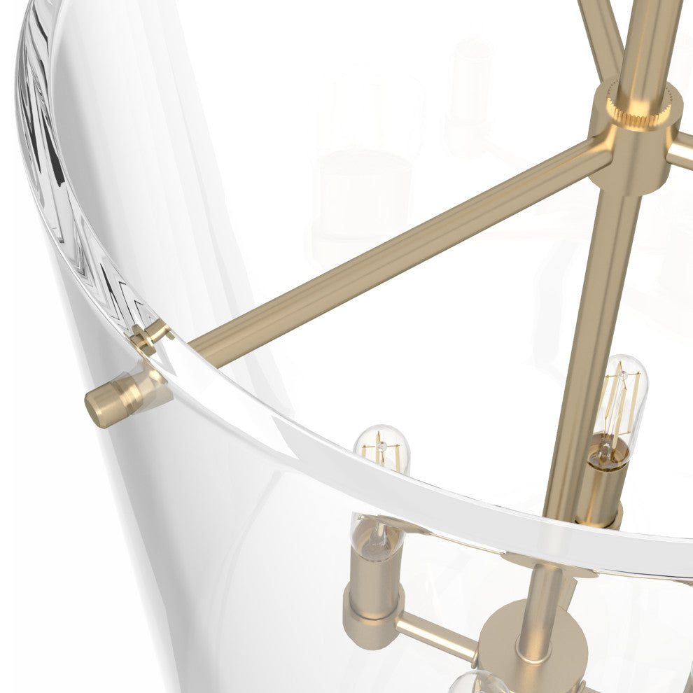 Sacha Alturas Gold 4 Light Pendant Ceiling Light Fixture