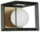 1 Light Halogen Wall Sconce Black and Aged Brass Finish
