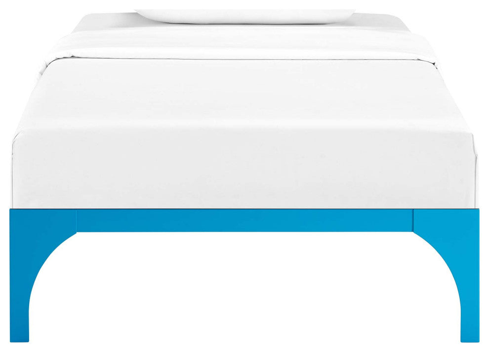 Ollie Twin Bed Frame, Light Blue