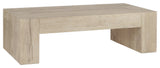 Bristol Cracked Oak Coffee Table, by Kosas Home, Meadow White