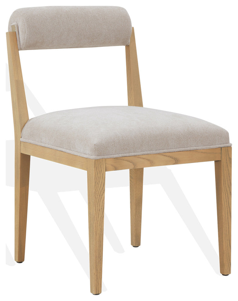 Safavieh Couture Oaklie Rolled Back Dining Chair, Taupe/Natural
