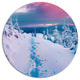 Beautiful Sunrise Over Winter Mountains, Landscape Round Wall Art, 36"
