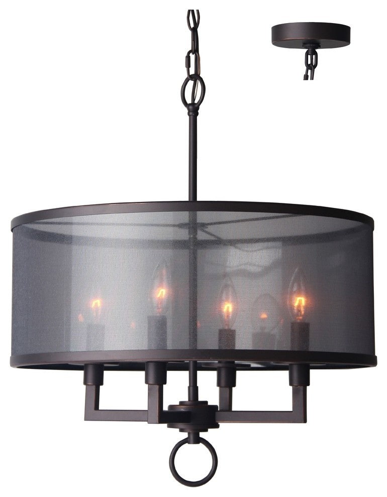 Jamison 4-Light Pendant Chandelier, Metallic Bronze