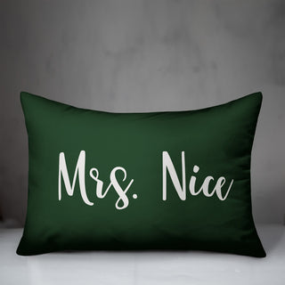 Mrs. Nice, Dark Green 14x20 Lumbar Pillow