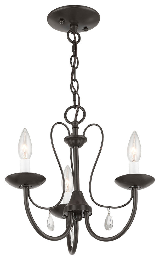 Mirabella 3-Light Chandelier, English Bronze