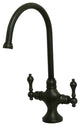 Kingston Brass Two-Handle Kitchen Faucet, Oil Rubbed Bronze