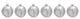 Jeweled Glass Ball Ornament, Set of 6