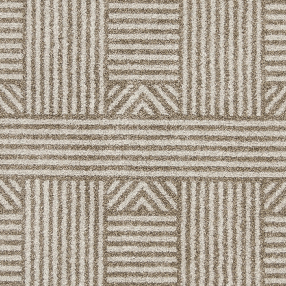 8'X11' Beige Machine Woven Uv Treated Abstract Lines Indoor Outdoor Area Rug