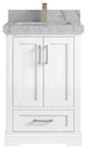 Boston 24 Single Sink Bathroom Vanity, White 2" Venatino Quartz