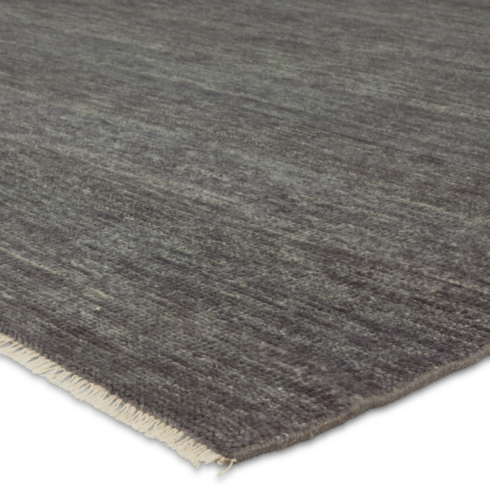 Jaipur Living Origin Knotted Solid Area Rug, Dark Gray, 8'6"x11'6"