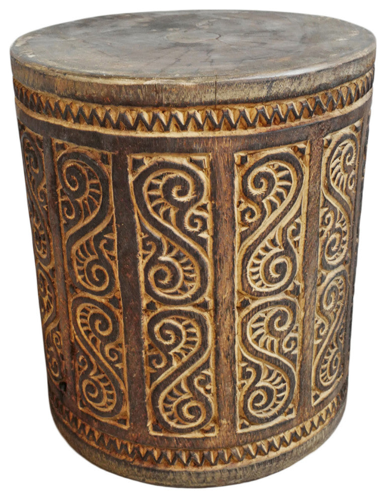 Java Burnt Walnut Side Table Stand