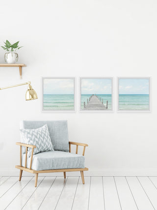 One Beach at a Time Triptych, 3-Piece Set, 18x18 Panels