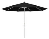 11' Aluminum Umbrella Collar Tilt Matted White, Black