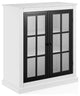 Pantry Cabinet, Adjustable Shelves With Round Handles, White/Matte Black