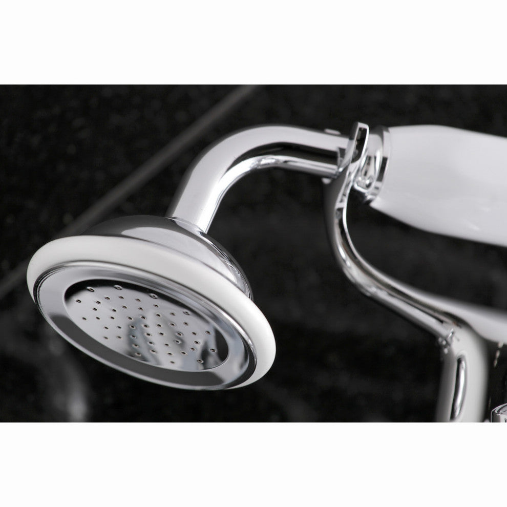 Kingston Brass 6" Adjustable Wall Mount Clawfoot Tub Faucet, Polished Chrome