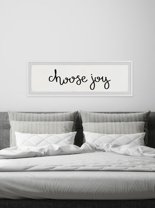 "Choose Joy" Framed Painting Print, 30x10
