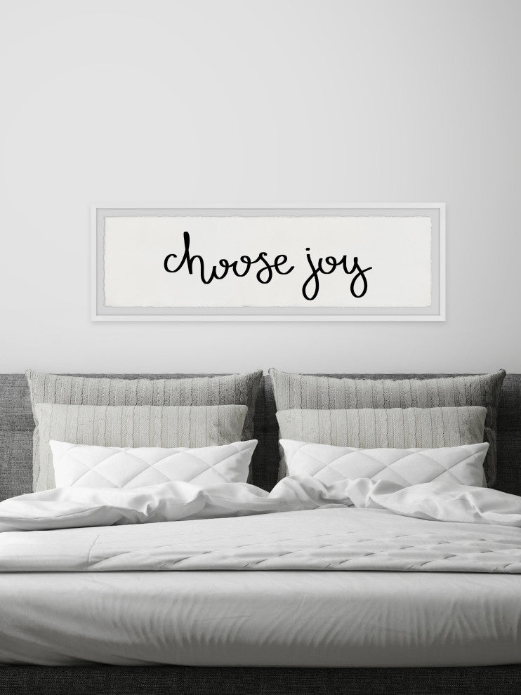 "Choose Joy" Framed Painting Print, 30x10