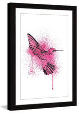 "Hummingbird Pink" Framed Painting Print