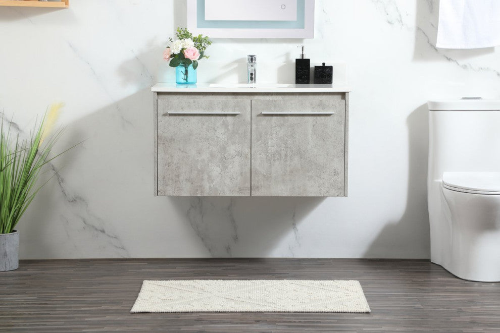 Elegant Decor Penn Bathroom Vanity Concrete Grey