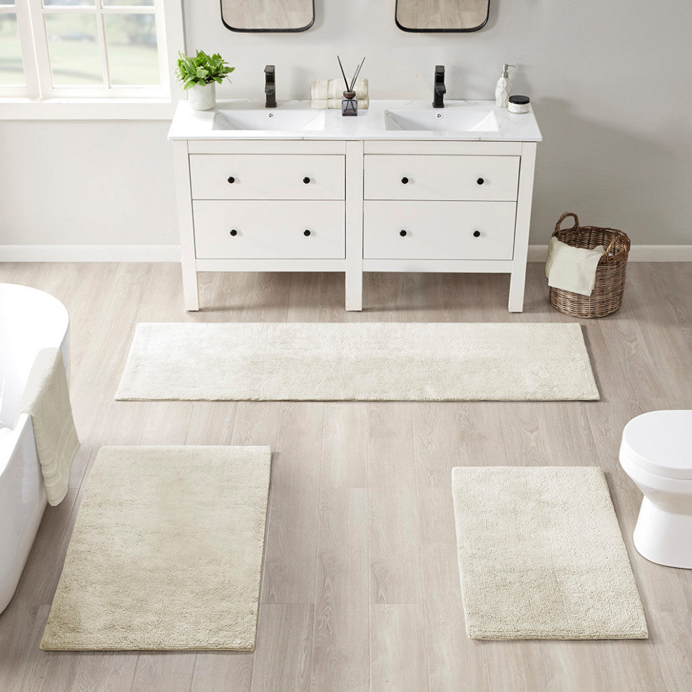 Beautyrest Plume Luxury Feather Touch Reversible Bath Rug, Ivory