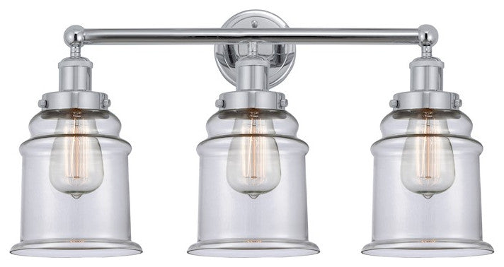 Innovations 616-3W-PC-G182 Canton 3 Light Bath Vanity Light, Polished Chrome