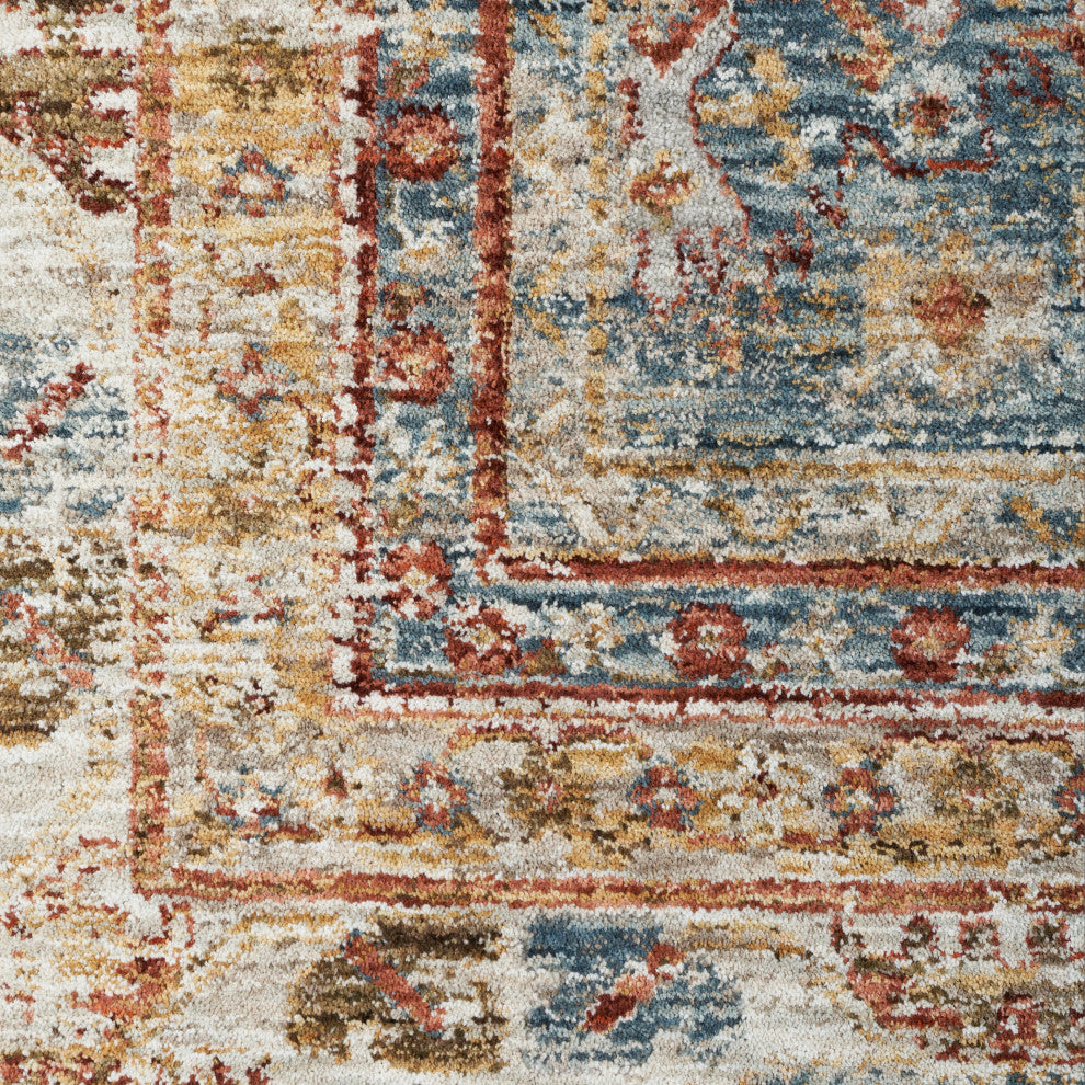 Nourison Home 5'3"x7'8" Petra Blue Area Rug