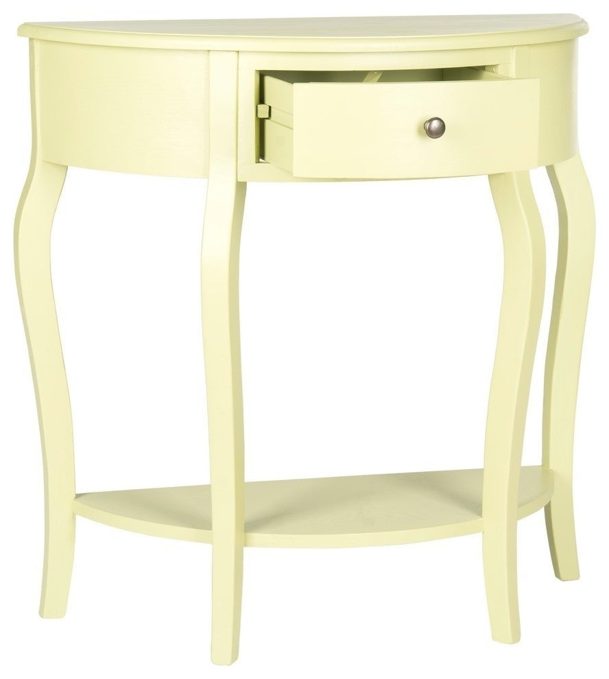 Safavieh Jan Demilune Small Console Table, Split Pea