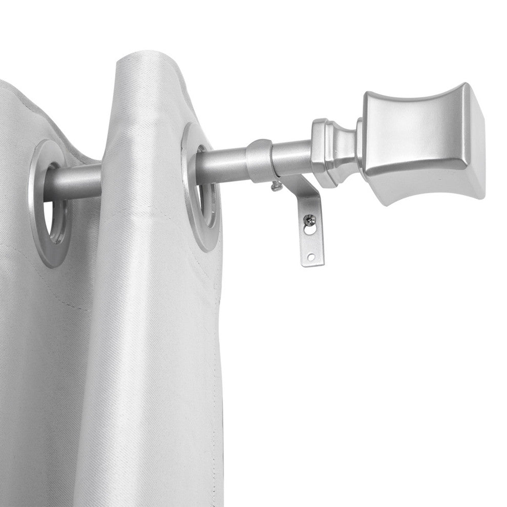 UTOPIA ALLEY 3/4 Inch Curtain Rod - Curtain Rods For Windows, Nickel, 28"-48"