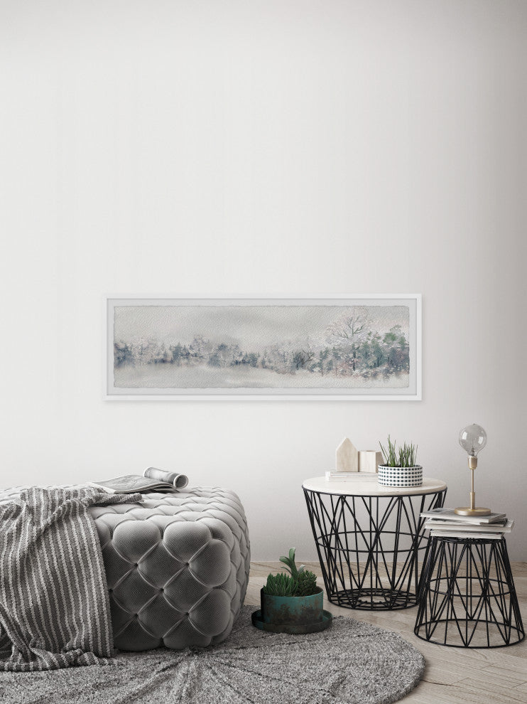 "Rest in Winter's Silence" Framed Painting Print, 45x15