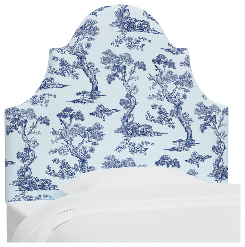 Red from Scalamandre Geneva Headboard, Toile, Full