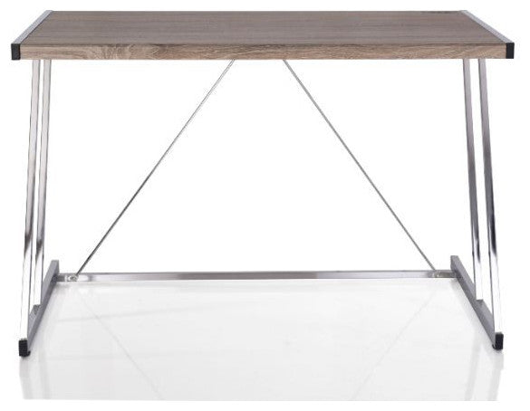 Cool Oak and Chrome USB Desk