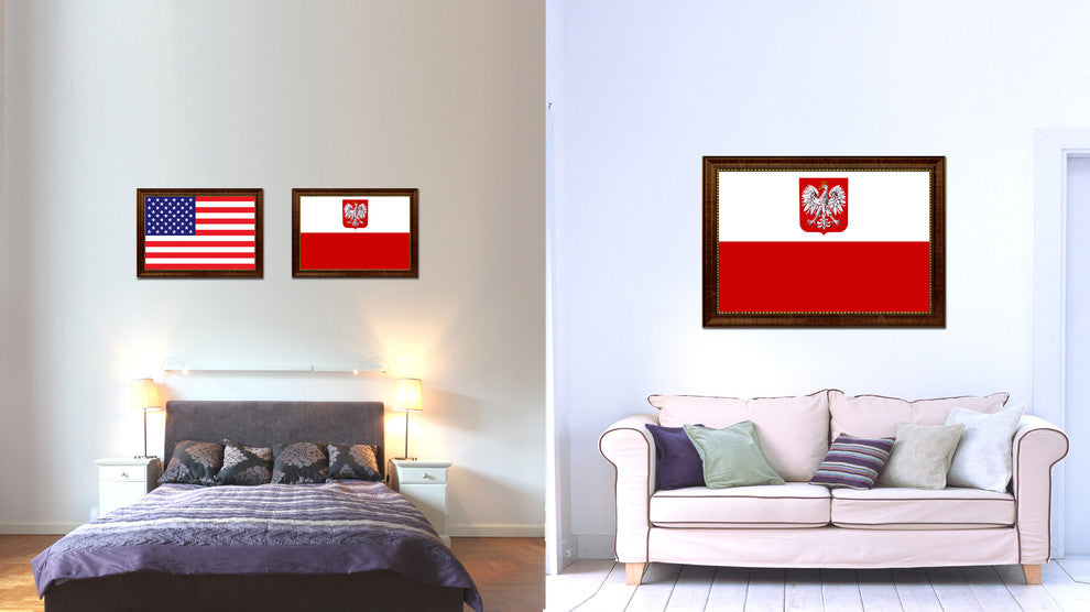 Poland Country Flag Canvas Print, 21"x30"