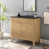Render 36" Bathroom Vanity, Oak Black