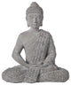 Cement Meditating Sash Buddha Figurine Washed Concrete Gray Finish