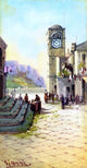 Girolamo Gianni Town Square Capri, 15"x30" Wall Decal