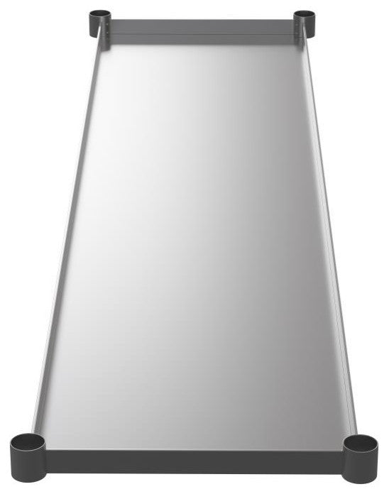 Galvanized Under Shelf for Prep and Work Tables, Stainless Steel, 30" X 72"