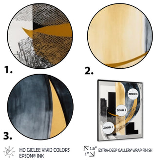 Glam Art Deco Abstract I Framed Print, 24x32, Black