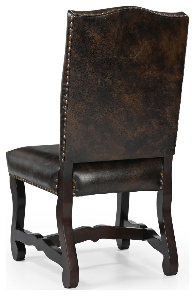Kelcy Upholstered Dining Chairs, Set of 2, Dark Brown