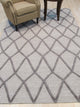 Handmade Wool Gray Transitional Trellis Xavier Rug, 8'x10'