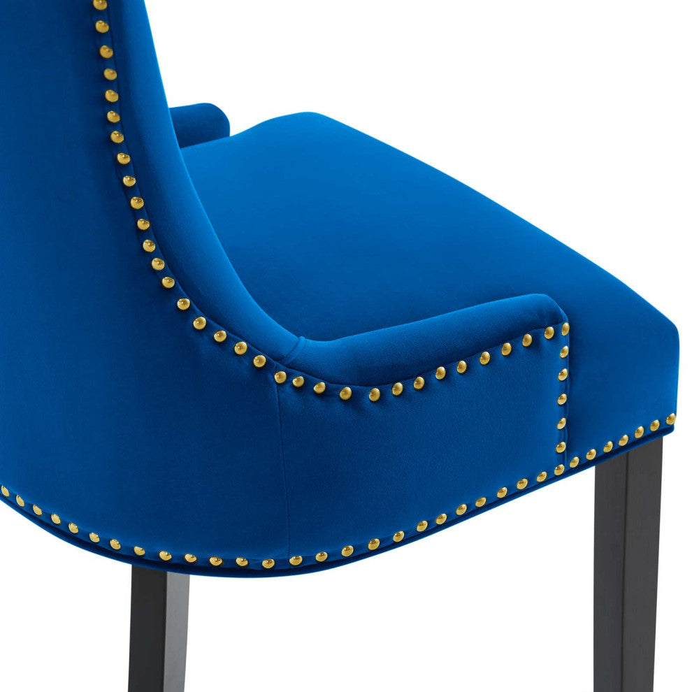 Marquis Performance Velvet Dining Chairs, Set of 2, Navy