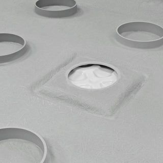 LessCare 36"x36" Right Double Threshold Shower Pan Base Wall Corner Center Drain