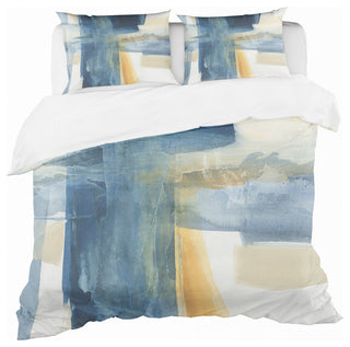 indigo Panel Vi Geometric Duvet Cover Set, Twin