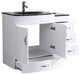 84" White Vanity, 30" Double Sink Bases, Double 12 Drawer Bases, LV5-C17-84-W