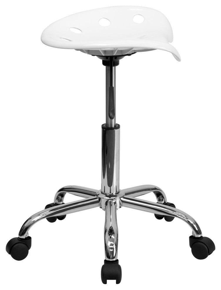 White Plastic Stool LF-214A-WHITE-GG