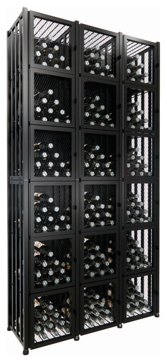 Case and Crate 6 | Metal Bottle Storage | Freestanding Wine Rack, 288 Bottles, Locker