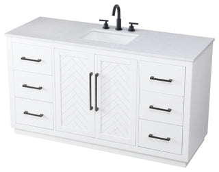 Home Living 60" Single Bathroom Vanity, White