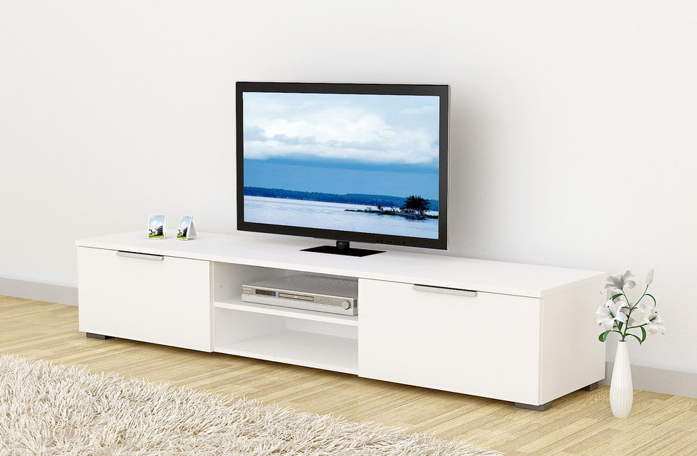 Match Tv Stand, White High Gloss